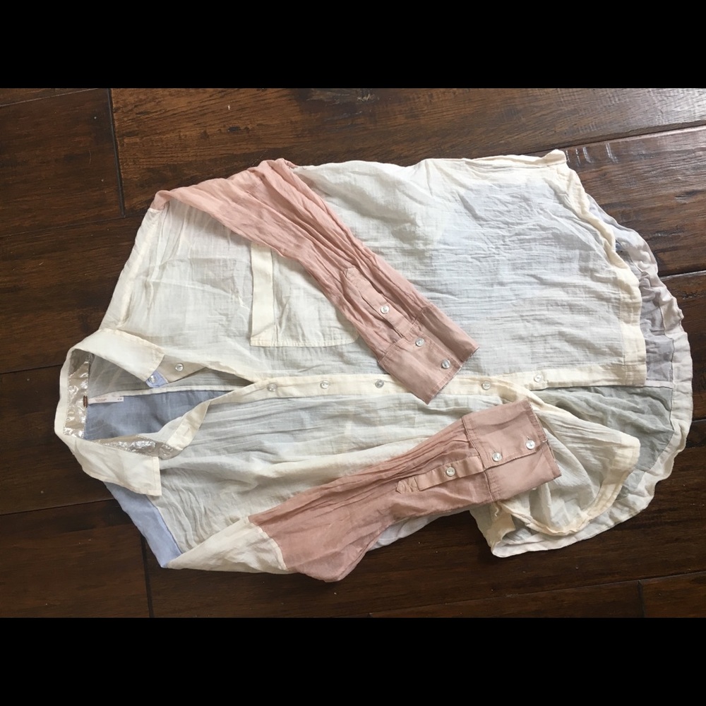 Free People parachute button down shirt